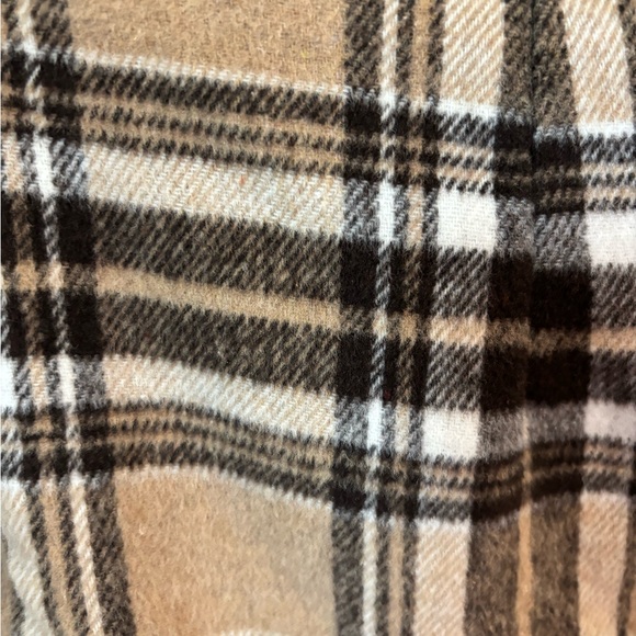 Tan and Black Plaid Mini Skirt - Picture 3 of 4